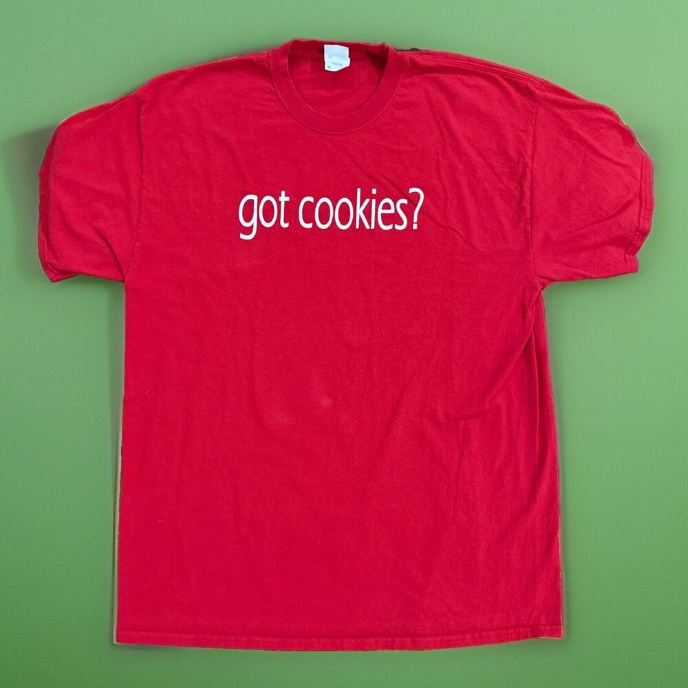 Otis Spunkmeyer “Got Cookies” Tshirt Size XL Red Good Used Condition